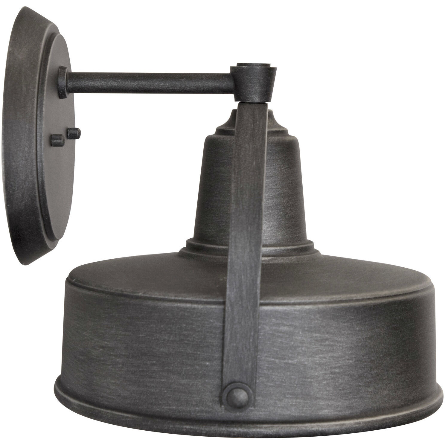 Portland 1 Light 10 inch Weathered Pewter Outdoor Wall Lantern